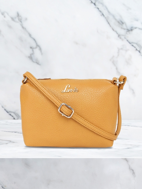 

Lavie Mustard Yellow Textured Sling Bag