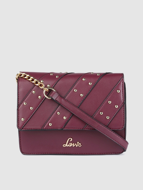 

Lavie Maroon Solid Sling Bag