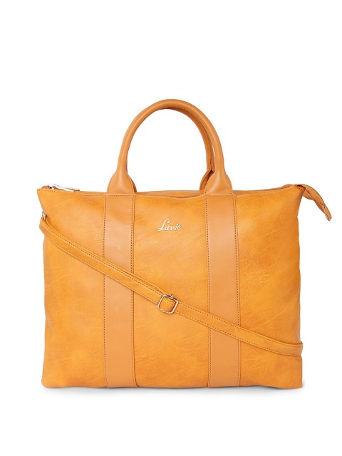 

Lavie Yellow Solid Handheld Bag