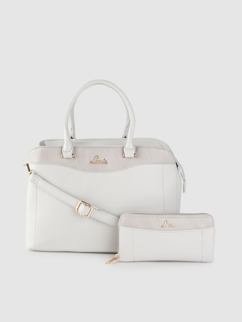 

Lavie Grey Solid Handheld Bag with Wallet
