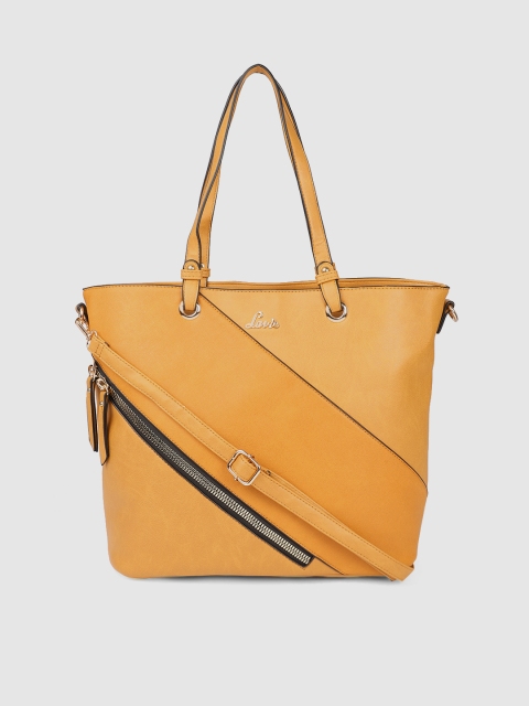 

Lavie Yellow Solid Handheld Bag