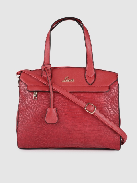 

Lavie Red Textured Handheld Bag