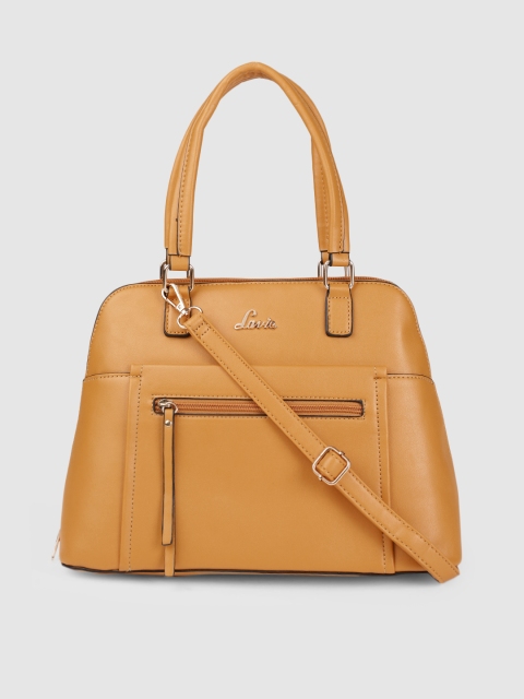 

Lavie Yellow Solid Handheld Bag