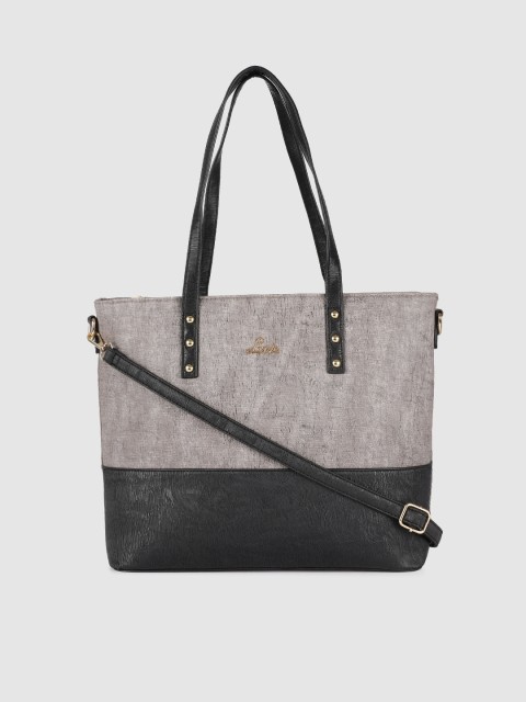 

Lavie Grey & Black Colourblocked Shoulder Bag
