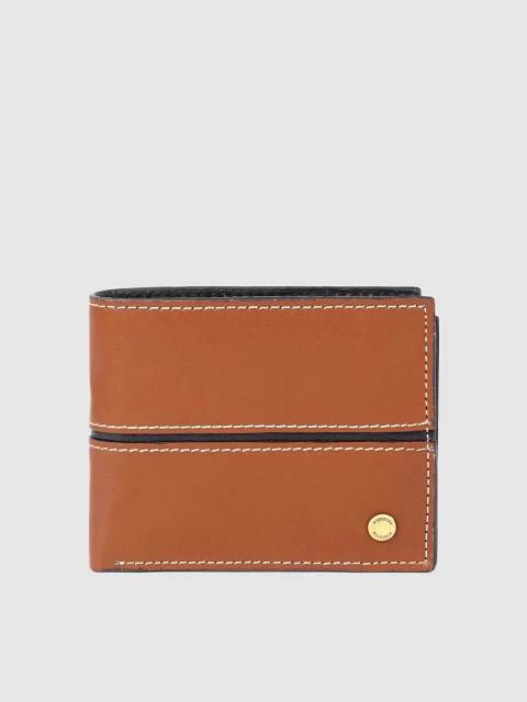 

Hidesign Men Tan Brown Solid Two Fold Leather Wallet