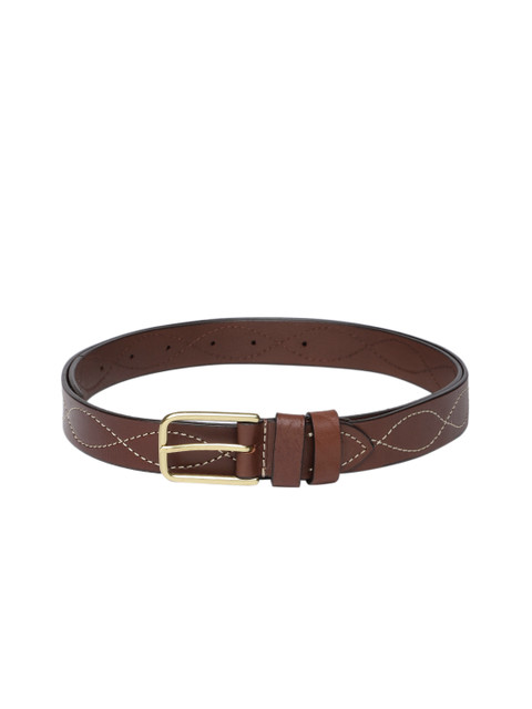 

Hidesign Men Tan-Brown Solid Leather Belt