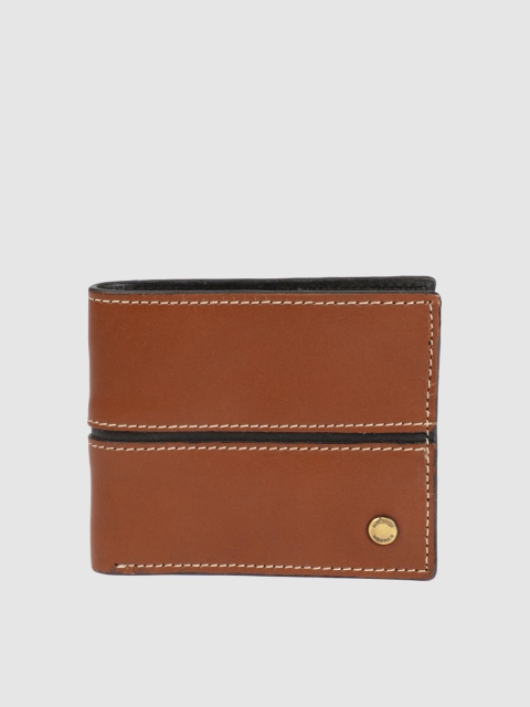 

Hidesign Men Tan-Brown Solid Leather Two Fold Wallet