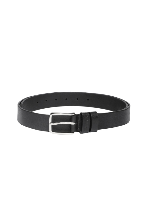 

Hidesign Men Black Solid Leather Belt