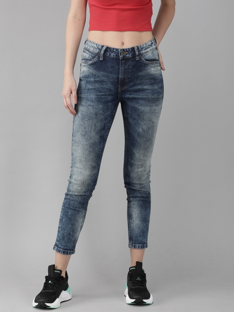 

Roadster Women Navy Blue Skinny Fit Mid-Rise Clean Look Jeans