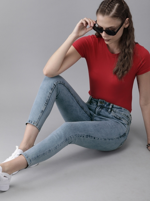 

Roadster Women Blue Skinny Fit Mid-Rise Clean Look Stretchable Jeans