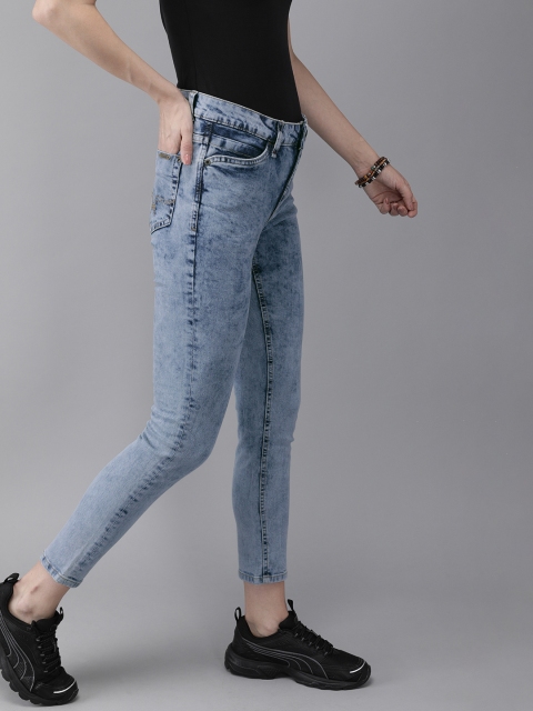

Roadster Women Blue Skinny Fit Mid-Rise Clean Look Stretchable Jeans