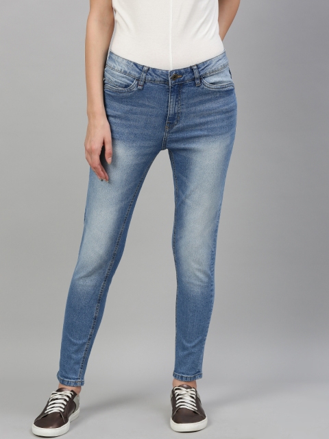 

Roadster Women Blue Skinny Fit Mid-Rise Clean Look Stretchable Jeans