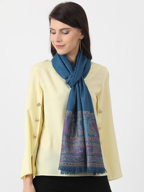 

Monte Carlo Women Blue & Purple Woven Design Stole