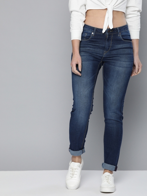 

HERE&NOW Women Blue Skinny Fit Mid-Rise Clean Look Stretchable Jeans