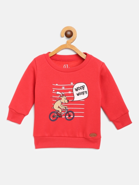 

Gini and Jony Boys Red Printed Sweatshirt