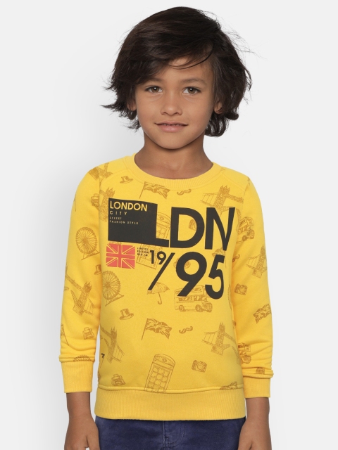 

Palm Tree Boys Yellow & Black Printed Sweatshirt