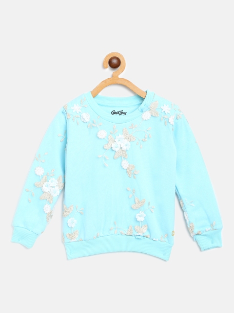 

Gini and Jony Girls Blue Embellished Sweatshirt