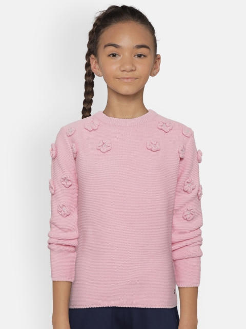

Gini and Jony Girls Pink Applique Detail Pullover Sweater
