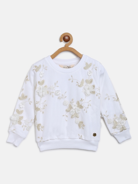 

Gini and Jony Girls White Embellished Sweatshirt