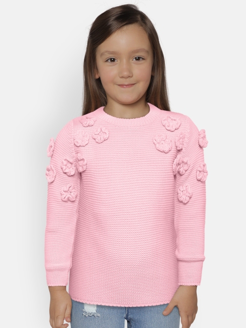 

Gini and Jony Girls Pink Applique Detail Pullover Sweater