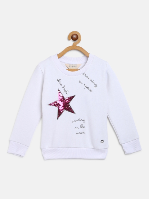 

Gini and Jony Girls White Flip Sequin Sweatshirt