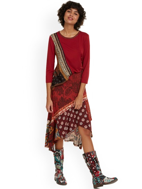 

Desigual Women Red Printed Top