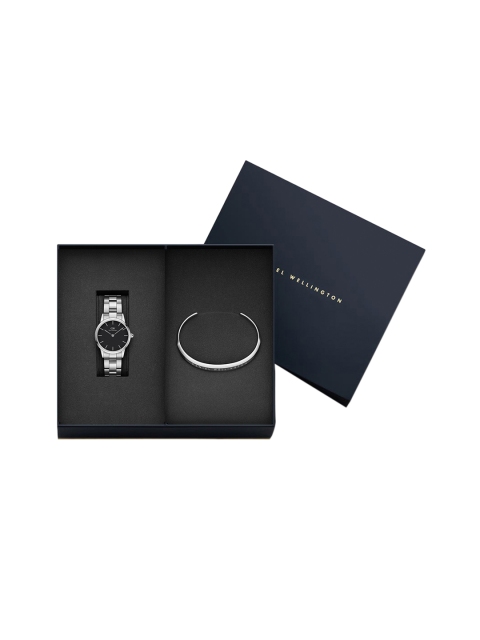 

Daniel Wellington Iconic Link Women Analogue Watch & Cuff Bracelet Gift Set DW00500572, Silver