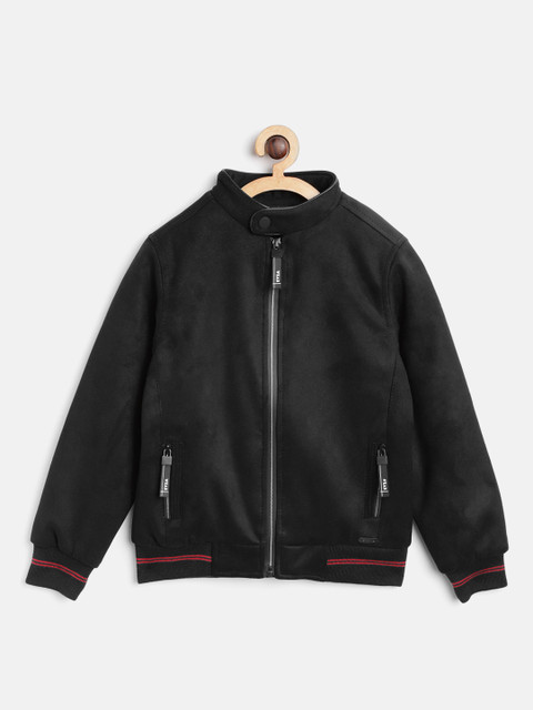 

Okane Boys Black Solid Bomber Jacket