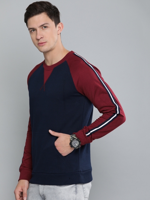 

Difference of Opinion Men Navy Solid Sweatshirt, Navy blue