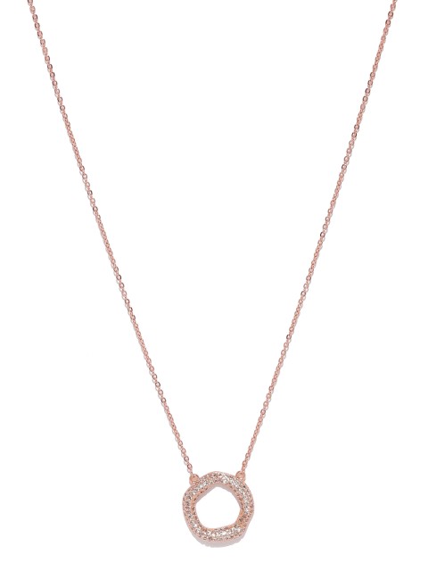 

Tipsyfly Rose Gold-Toned Infinity Loop Pendant with Chain