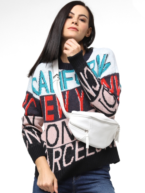 

ONLY Women Multi-Coloured Colourblocked Pullover Sweater