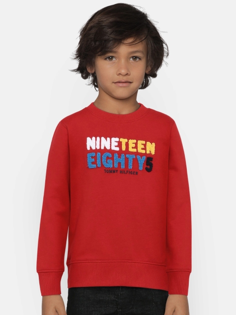 

Tommy Hilfiger Boys Red Embroidered Sweatshirt