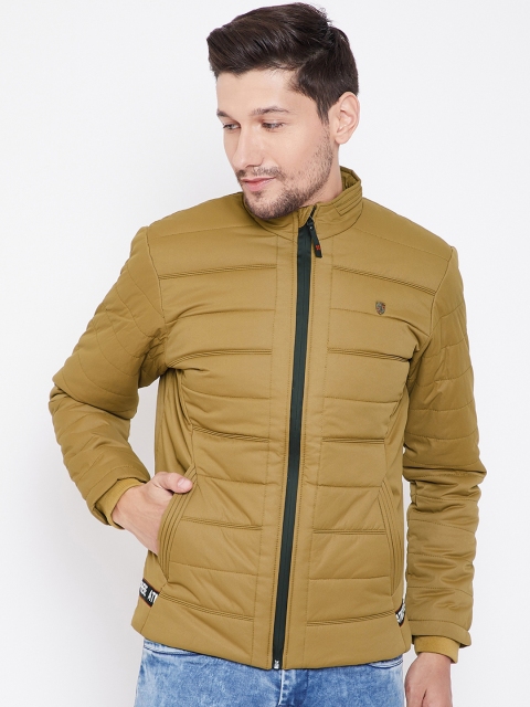 

Adobe Men Camel Brown Solid Windcheater Padded Jacket