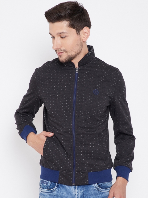 

Adobe Men Black Printed Bomber Jacket