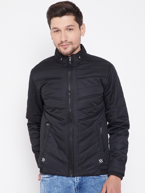 

Adobe Men Black Solid Windcheater Padded Jacket