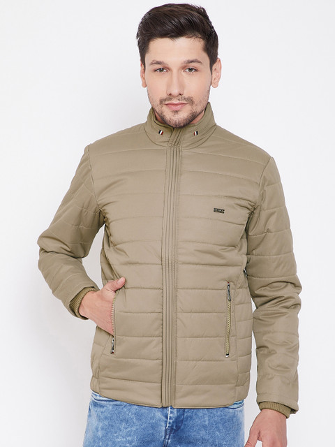 

Adobe Men Beige Solid Windcheater Padded Jacket