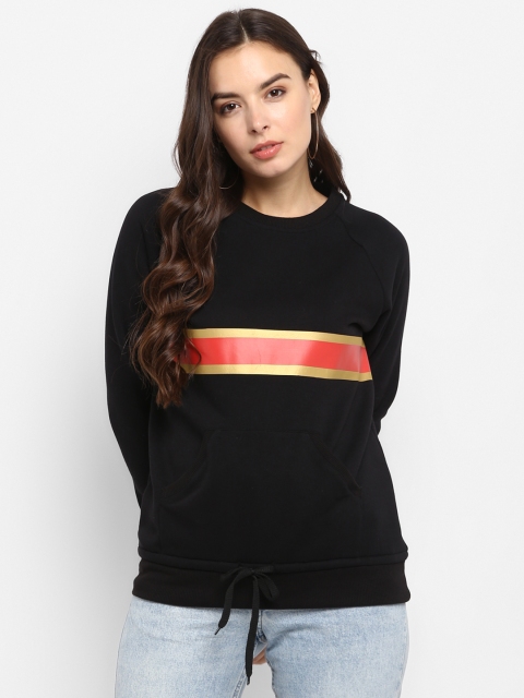 

Lady Stark Women Black & Red Solid Sweatshirt
