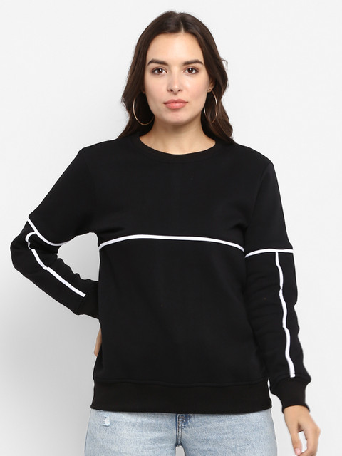 

Lady Stark Women Black Solid Sweatshirt