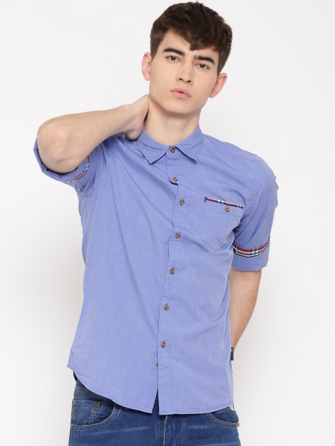 

American Swan Blue Smart Fit Casual Shirt