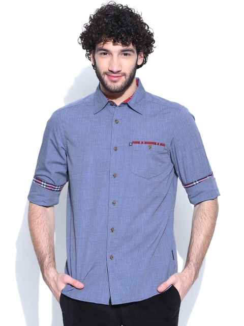 

American Swan Blue Smart Fit Casual Shirt