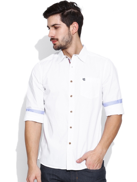 

American Swan White Dobby Casual Shirt