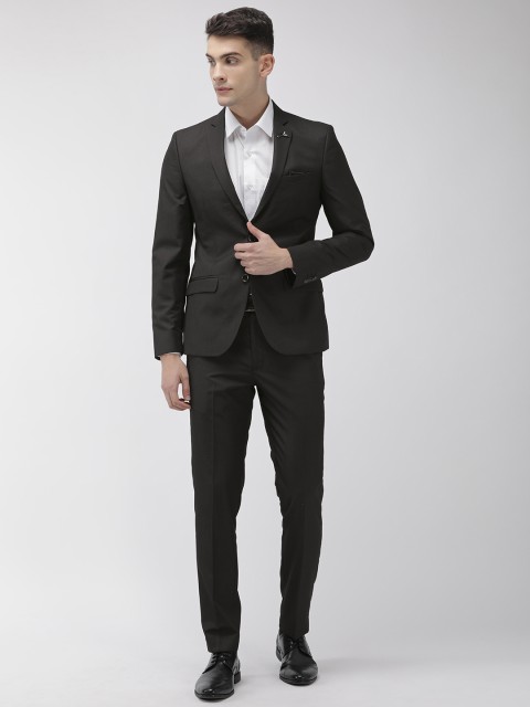 

Park Avenue Men Black Solid Neo Regular Fit Single-Breasted Party Suit
