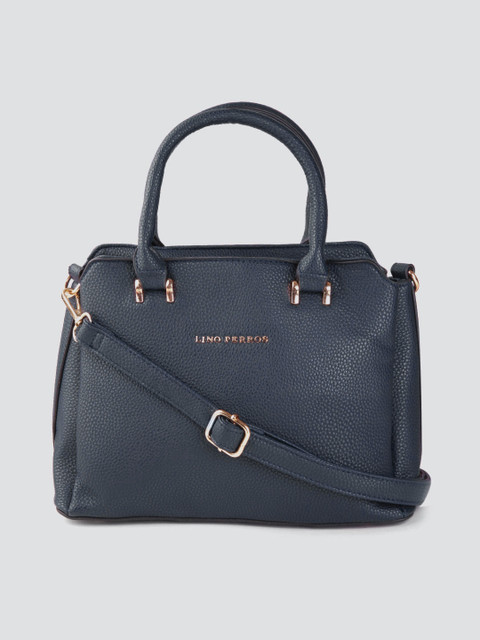 

Lino Perros Navy Blue Solid Handheld Bag
