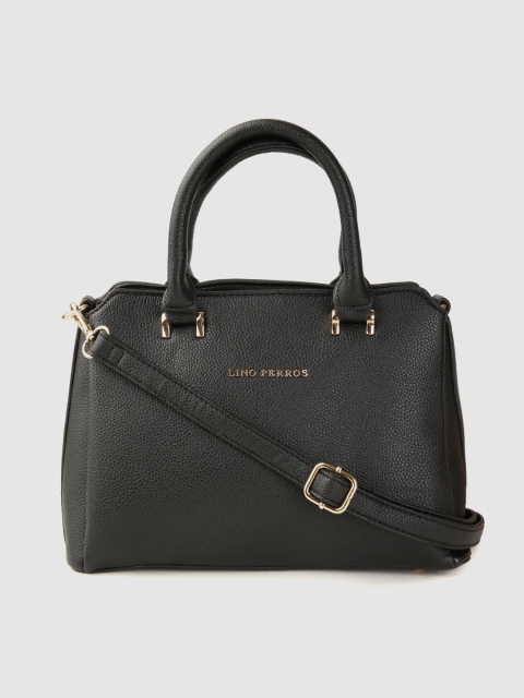 

Lino Perros Black Solid Handheld Bag
