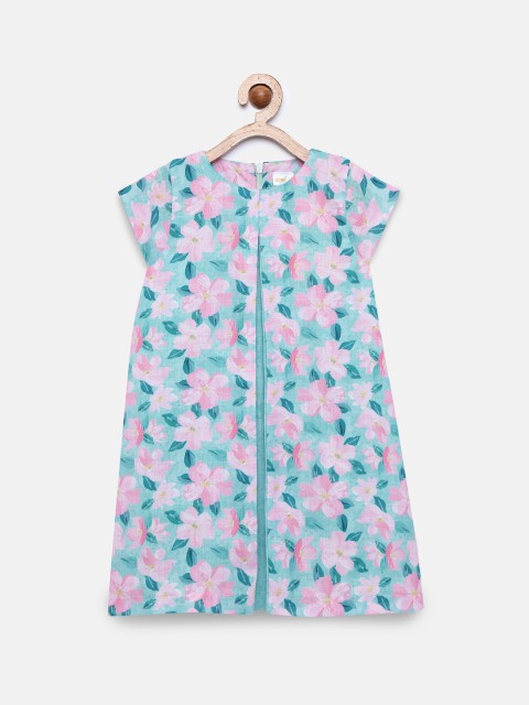 

Aomi Girls Multicoloured Floral Print A-Line Dress, Multi
