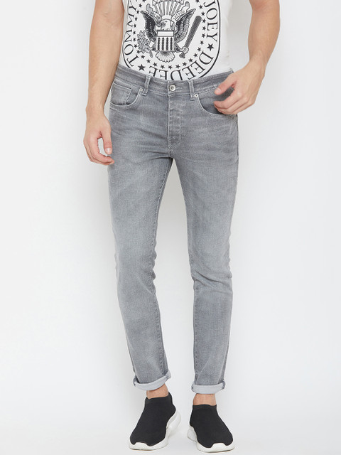 

SELECTED Men Grey Skinny Fit Mid-Rise Clean Look Stretchable Jeans