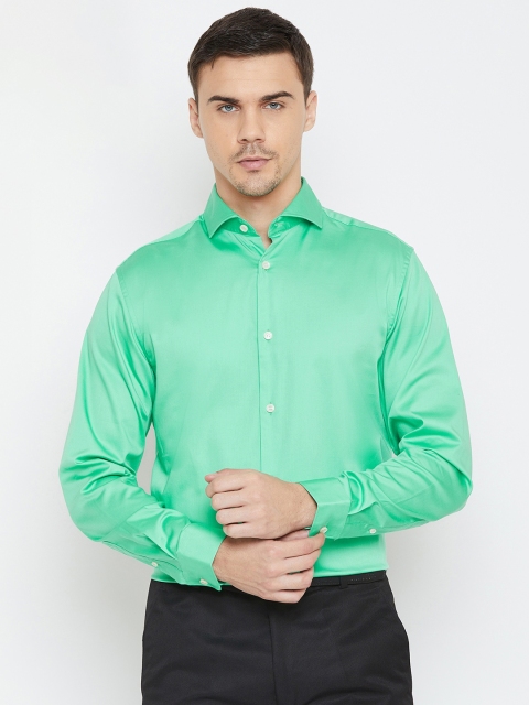 

SELECTED Men Green Regular Fit Solid Knitted Party Shirt