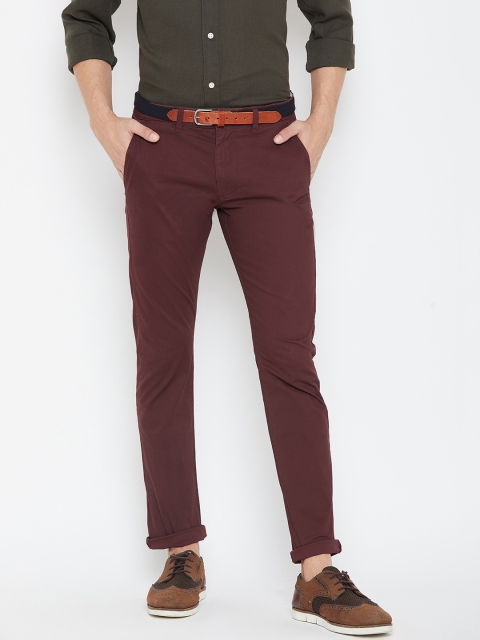 

SELECTED Men Maroon Slim Fit Solid Chinos