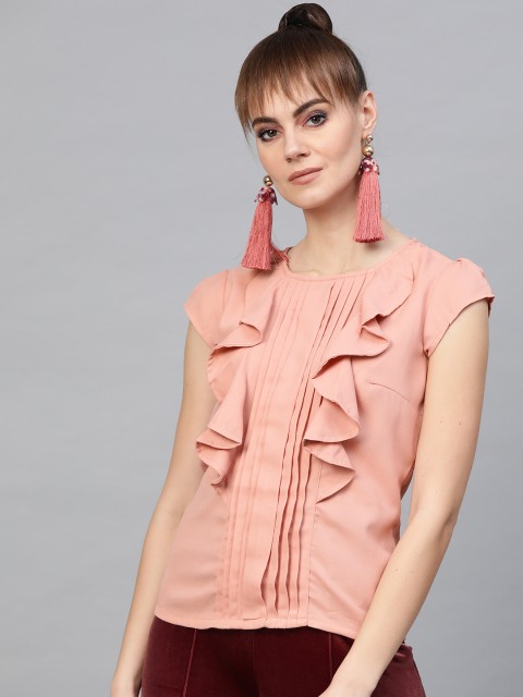 

Popnetic Women Dusty Pink Solid Top