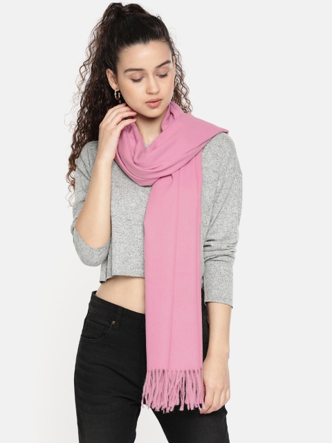 

Ayesha Women Pink Solid Acrylic Scarf